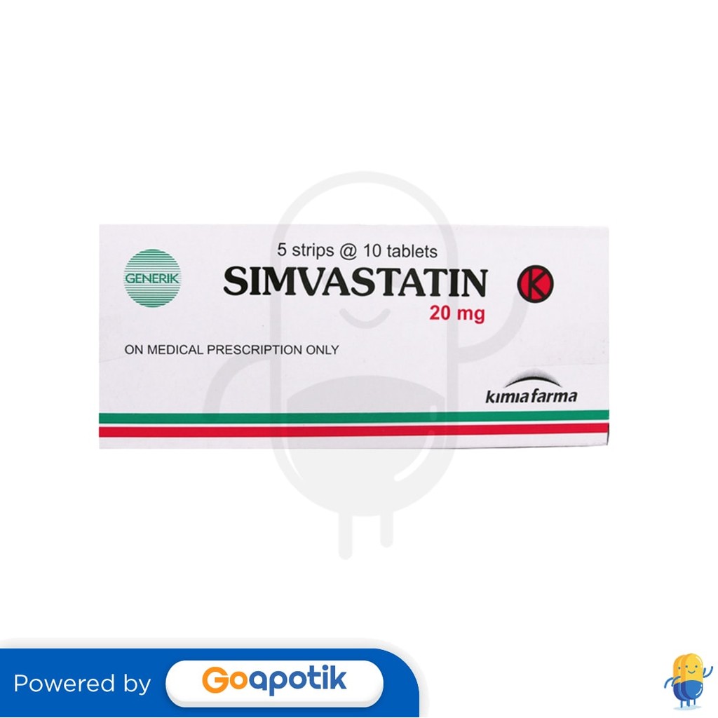 Simvastatin 20 Mg Kimia Farma Box 50 Tablet