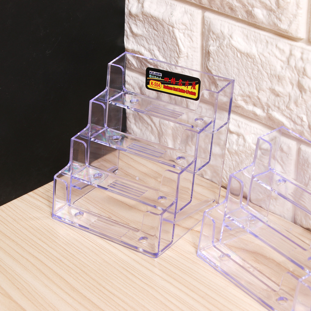 

Multi-Layer Transparent Display Stand Desktop Business Card Box Dedicated Office Business Card Holder Desk Storage Box Storage