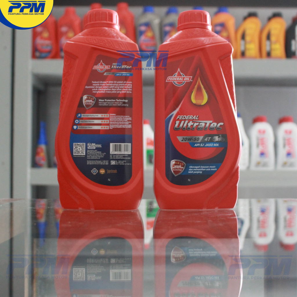 OLI FEDERAL ULTRATEC 1 LITER SAE 20W-50 4T API SJ JASO MB