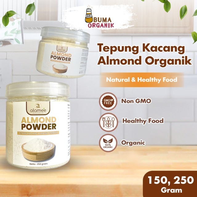 

ALAMEE Tepung Almond Powder Flour Bubuk Almon Halus Untuk Kue Gluten Free BUMA