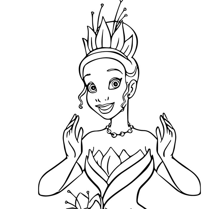 

10 LEMBAR kertas mewarnai, GAMBAR MEWARNAI tema PRINCESS TIANA