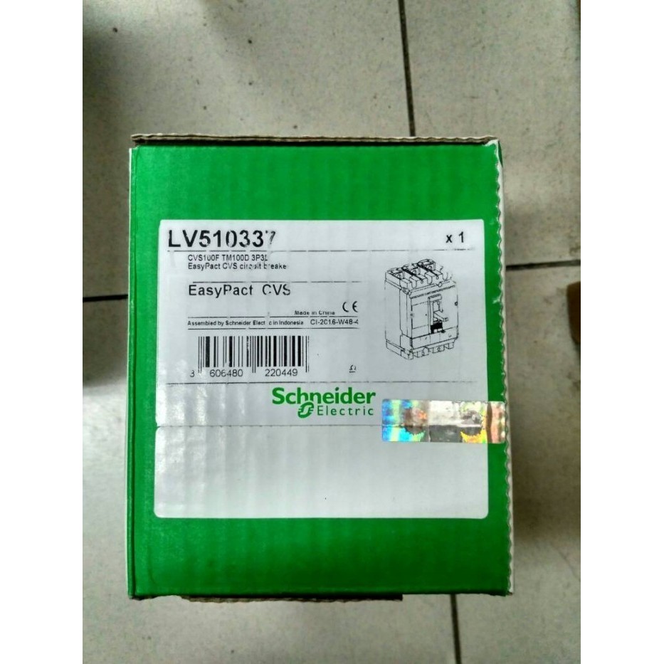 SCHNEIDER MCCB CVS100F 3P 100A LV510337