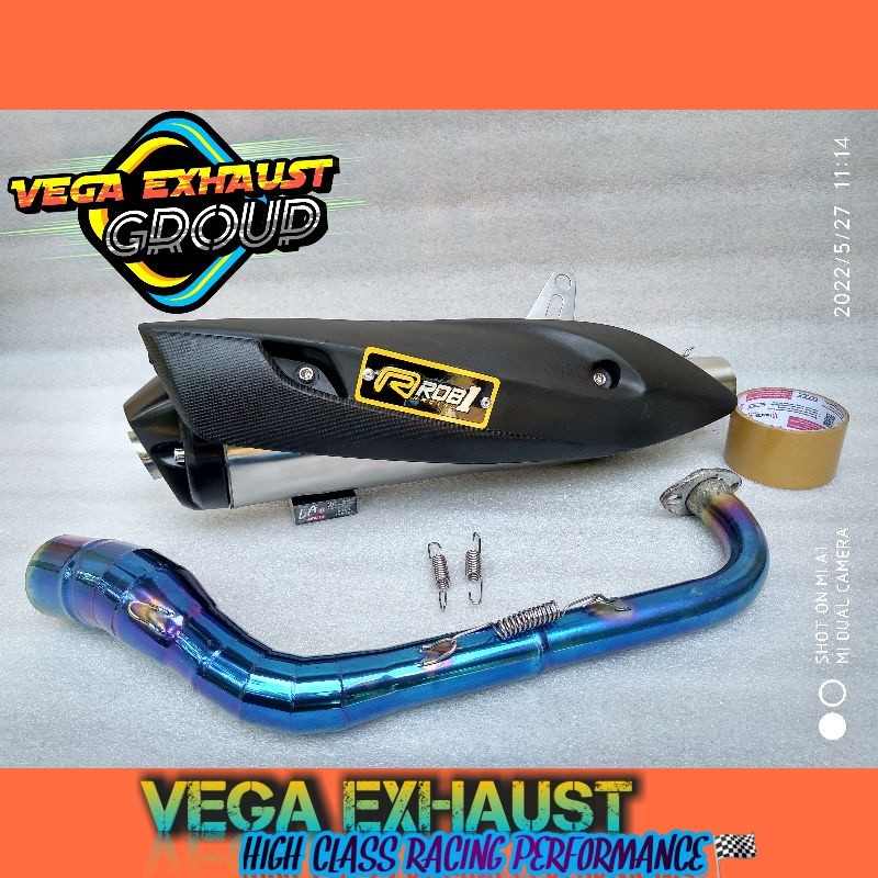 KNALPOT RACING ROB 1 NMAX OLD/NEW 2020 AEROX OLD/NEW CONEKTED MIO GEAR/FREE GO/FAZZIO knalpot rob 1 