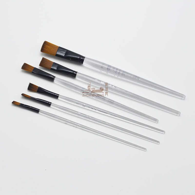

6pcs/Set Painting Brush Oil Paint Brush Nylon Organic rod Water Color Brush Painting Acrylics Paints Art for Supplies Stationery