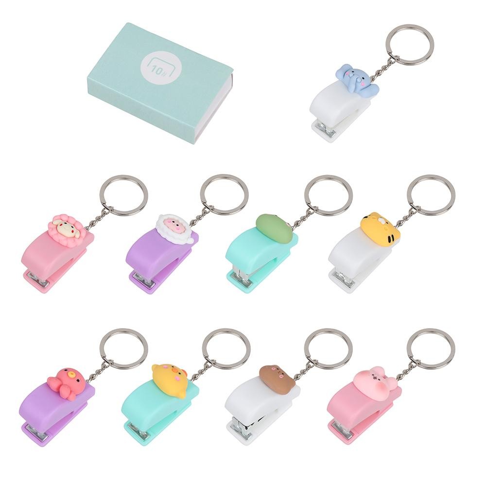 

New Cartoon Cute Mini Stapler Portable No.10 Staples Binding Tools Stapler Paper Clips Student Stationery Office School Supplies