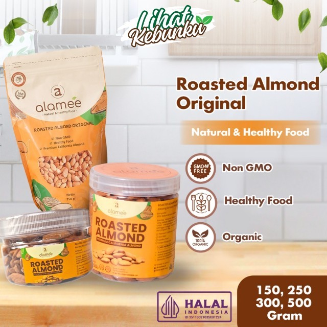 

ALAMEE Kacang Almond Panggang Roasted Almon Grade A California LIHAT KEBUNKU