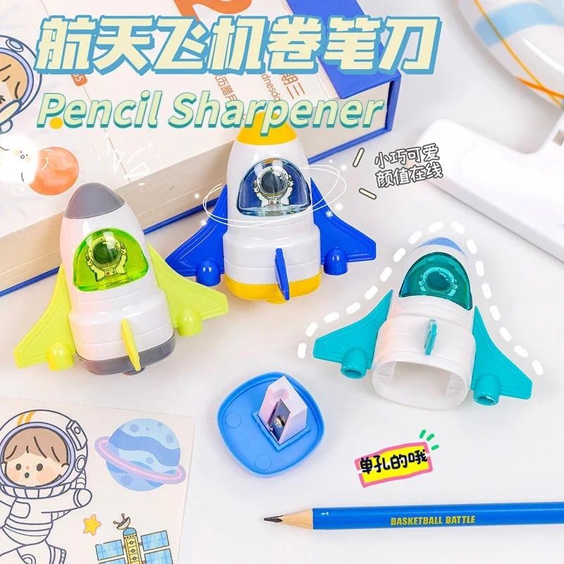 

Cartoon Space Shuttle shape Pencil Sharpener Creative Cartoon Pen Knife Kid Student Cutting Stationery School Supplies