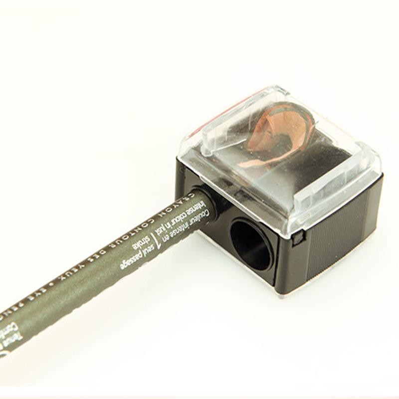 

New High-end 2 Holes Precision Cosmetic Pencil Sharpener Stainless Steel Efficient Labour-saving Sharpeners School Tool