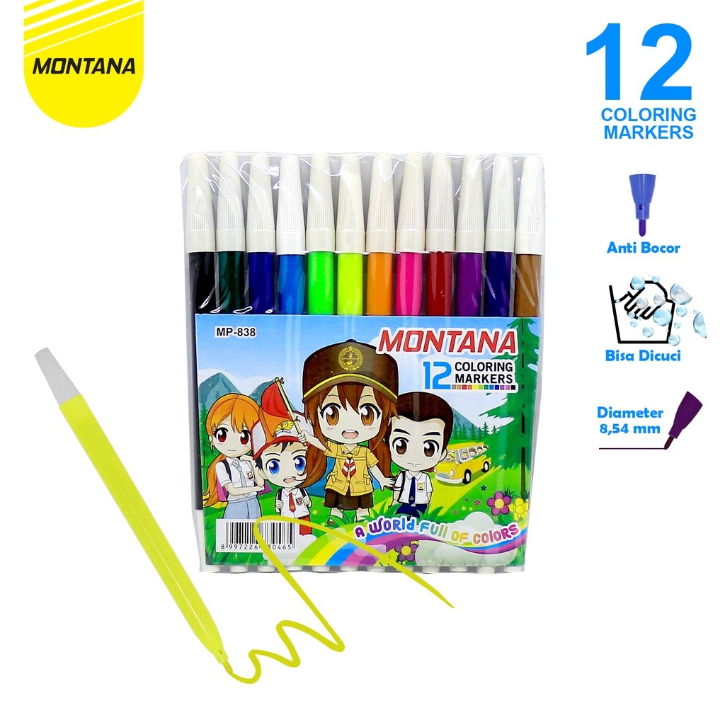 

MONTANA Spidol 12 Warna (MP-838)
