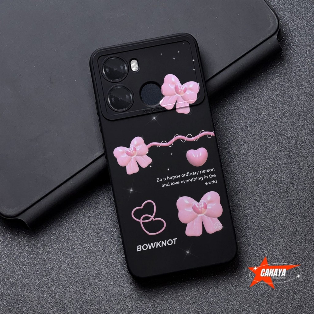 [GZSTR-22] Softcase  Procamera For ITEL P40 2023 Terbaru Motif Cute Black Fashion Case Kesing Handph