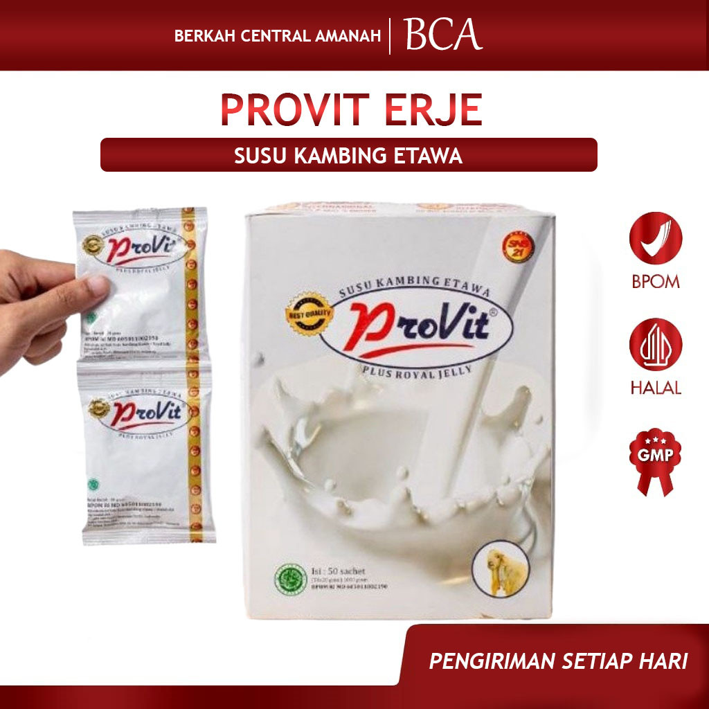 

SUSU KAMBING ETAWA PROVITERJE 1 BOX ISI 50 SACHET ORIGINAL KEMASA BARU