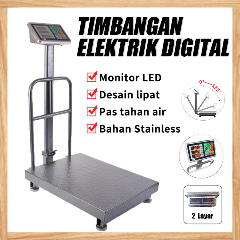 Timbangan Duduk Digital 300kg / Timbangan Barang / Timbangan Lantai 300 Kg/Single Display Timbangan 