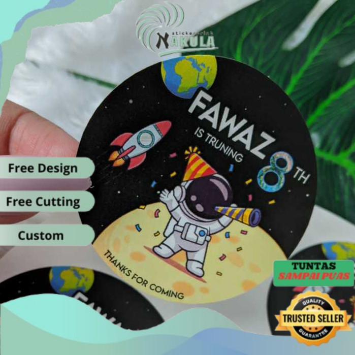 

NKL 9-15 Cetak Sticker Label Ultah Anak Stiker Bulat Ulang Tahun Free Desain Custom Nama