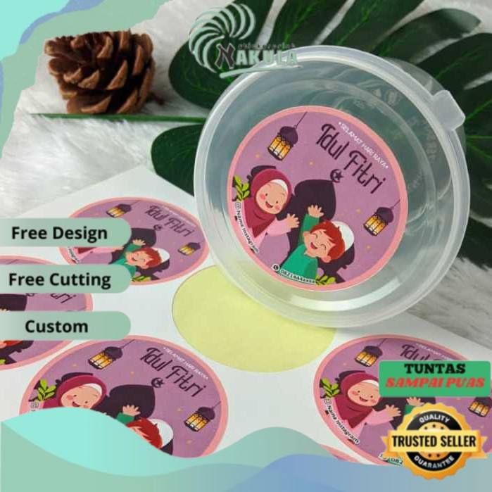

NKL 2-4 Cetak Sticker Label Bulat Idul Fitri Stiker Lebaran Toples Label Kue Lembaran A3+