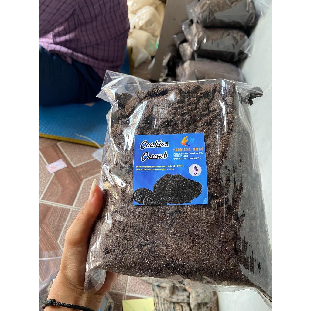 

BUBUK COOKIES CRUMB 1 KG ASLI TOPPING MINUMAN DAN MAKANAN - BISKUIT HITAM