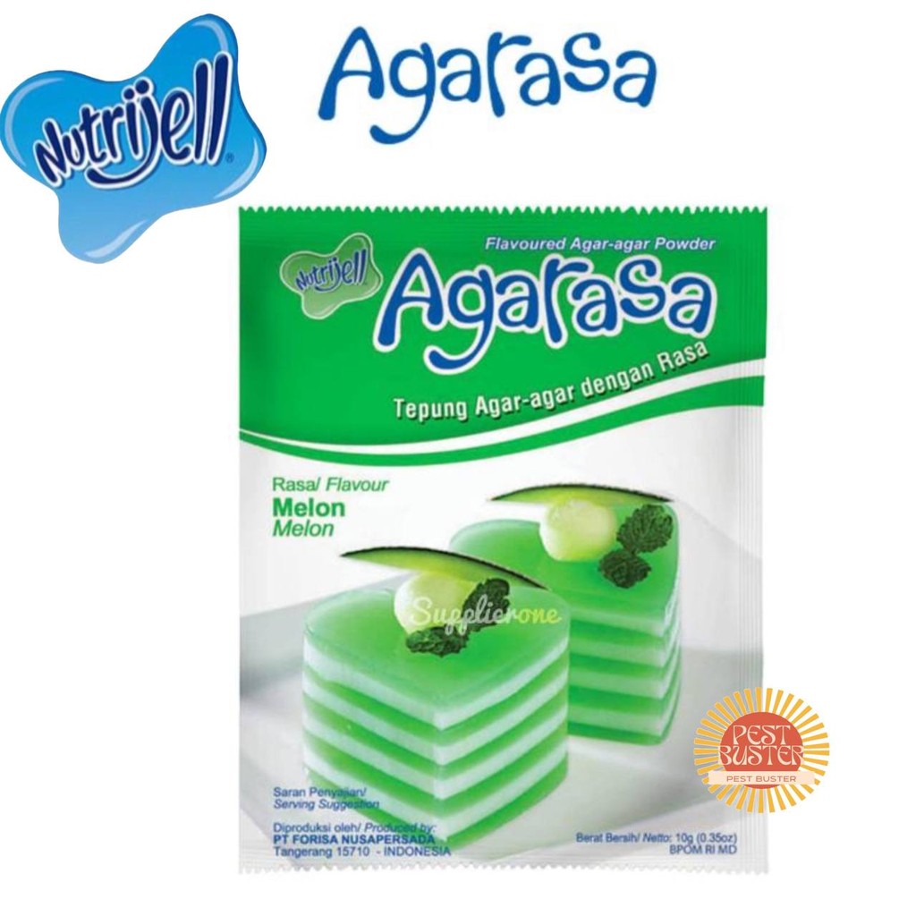 

AGARASA Nutrijell 10gr Tepung Agar Rasa Melon BPOM Halal Original