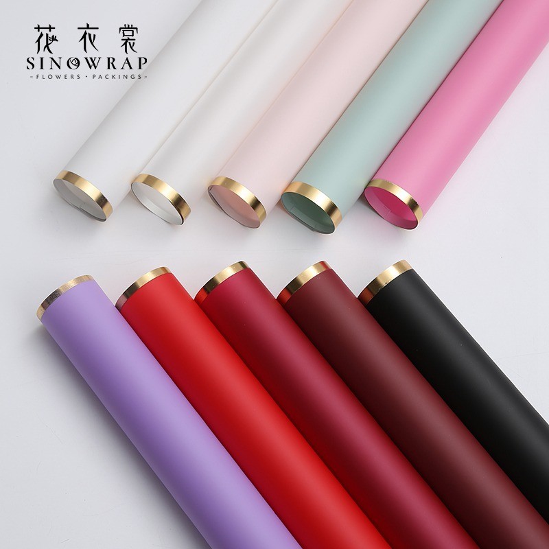 

(PACK ISI 20) KERTAS CELLOPHANE LIST GOLD 24 KARAT DUA SISI KERTAS BUKET MURAH