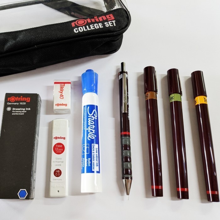 

Rotring Rapido Isograph College Set 0.2/0.3/0.5 Eco Pack college