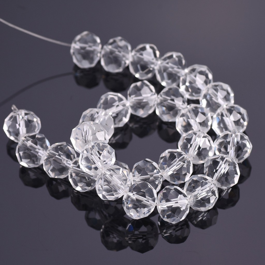 

Clear Color 3mm 4mm 6mm 8mm 10mm 12mm 14mm 16mm 18mm Rondelle Faceted Crystal Glass Loose Spacer Beads For Jewelry Making DIY