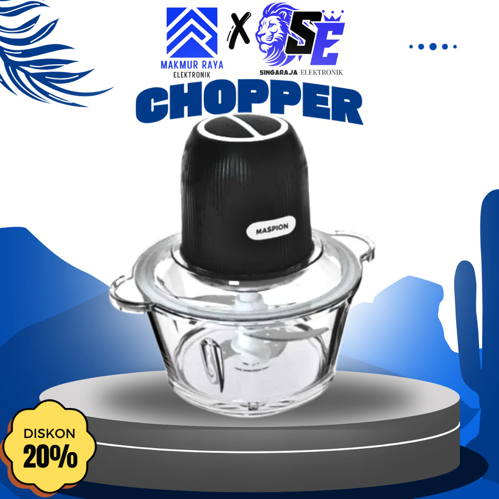 Maspion Food Chopper MFC-200GL – Penggiling Daging Multifungsi