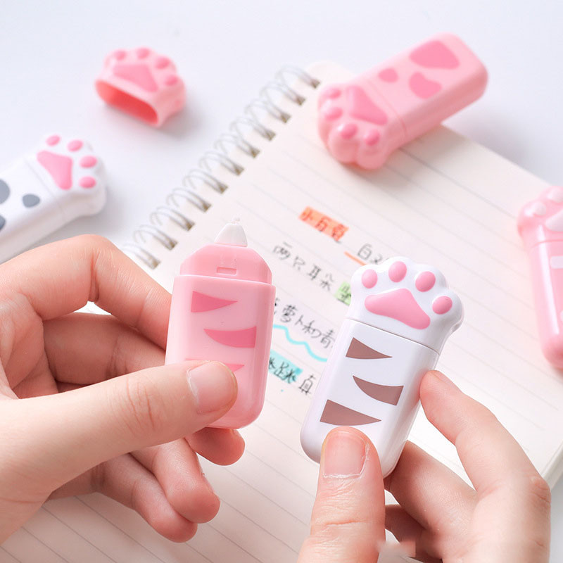 

3 Pcs Lytwtw's Lovely Kawaii Cat Claw Cute Correction Tape Stationery Office School Supply Gift nice things corrector novel