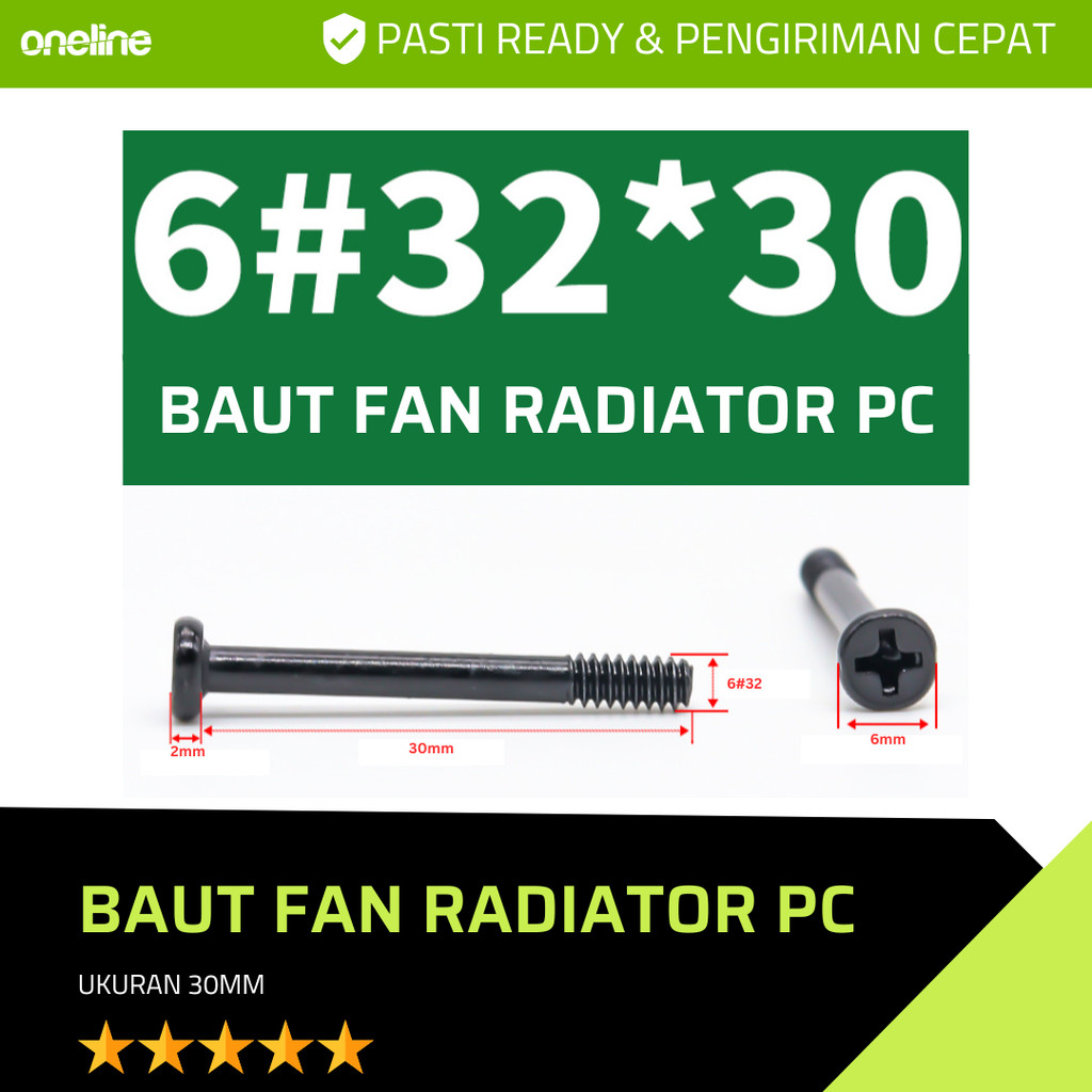 Baut Panjang / Fan Screw Radiator 30mm 3cm / Baut Radiator Fan PC Komputer