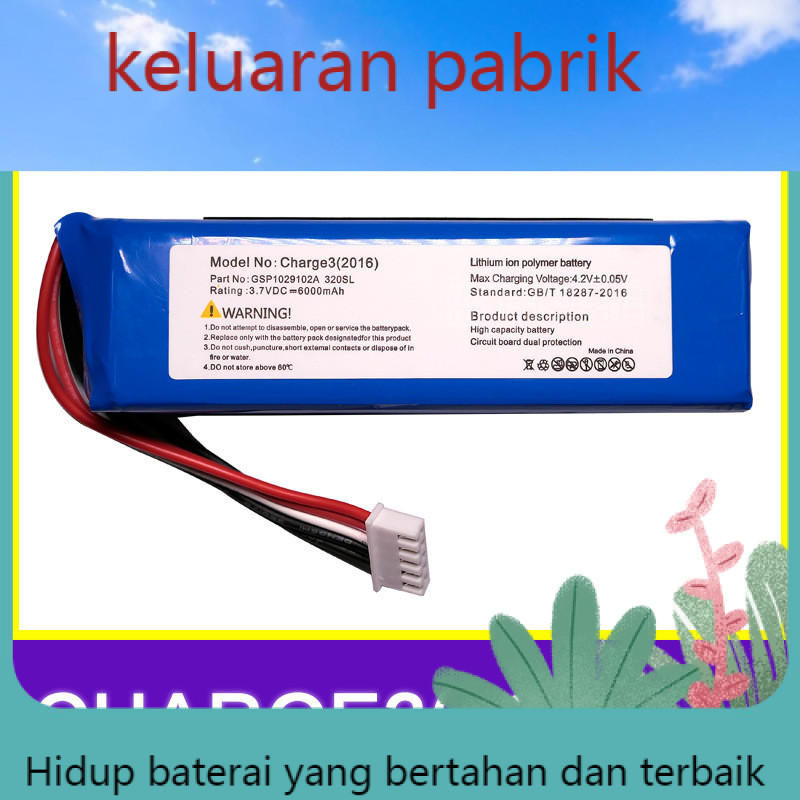 Sel baterai baru yang cocok untuk JBL Charge3 2016 baterai GSP1029102A Charge3 baterai lithium 320SL