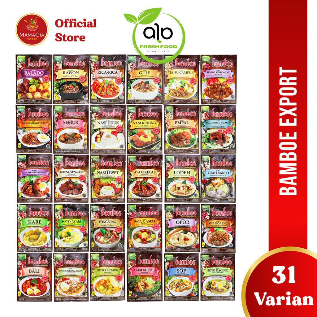 

Bamboe Bumbu Dapur Instan Export All Varian Empal Soto Nasi Goreng - ALO Fresh Food