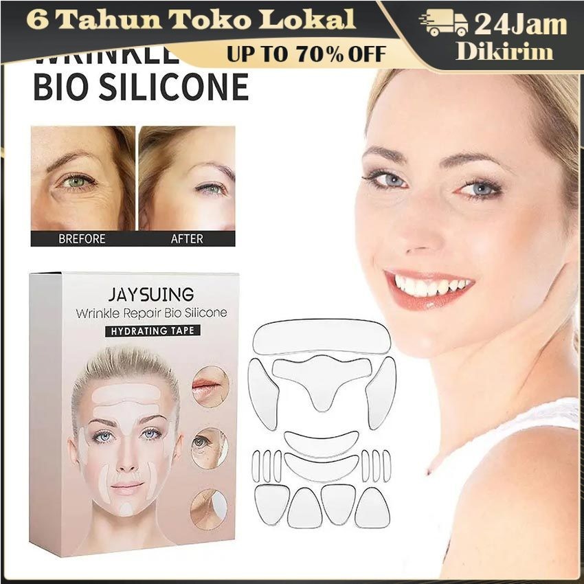 Patch Kecantikan Silikon Anti Kerut / Stiker Wajah Anti Kerut Patch Silikon / Anti Aging Wrinkle Rem