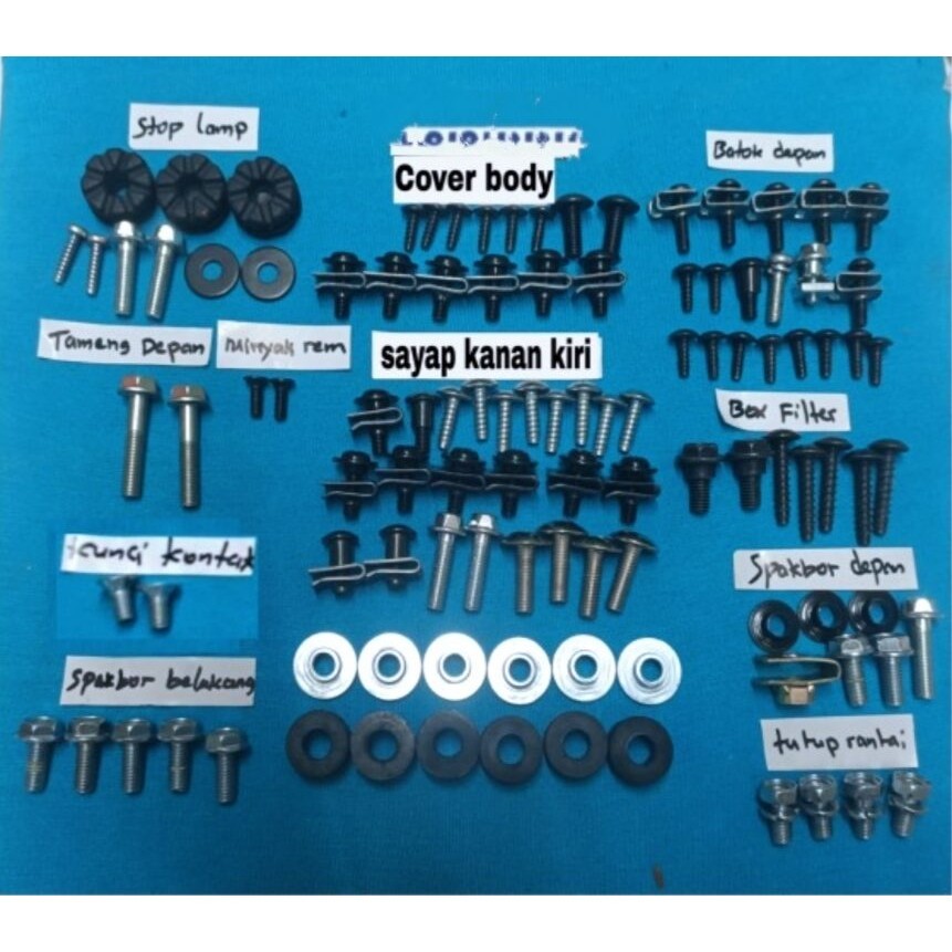 baut ori full body Honda Supra x 125d Supra 125cc tahun 2005 2006