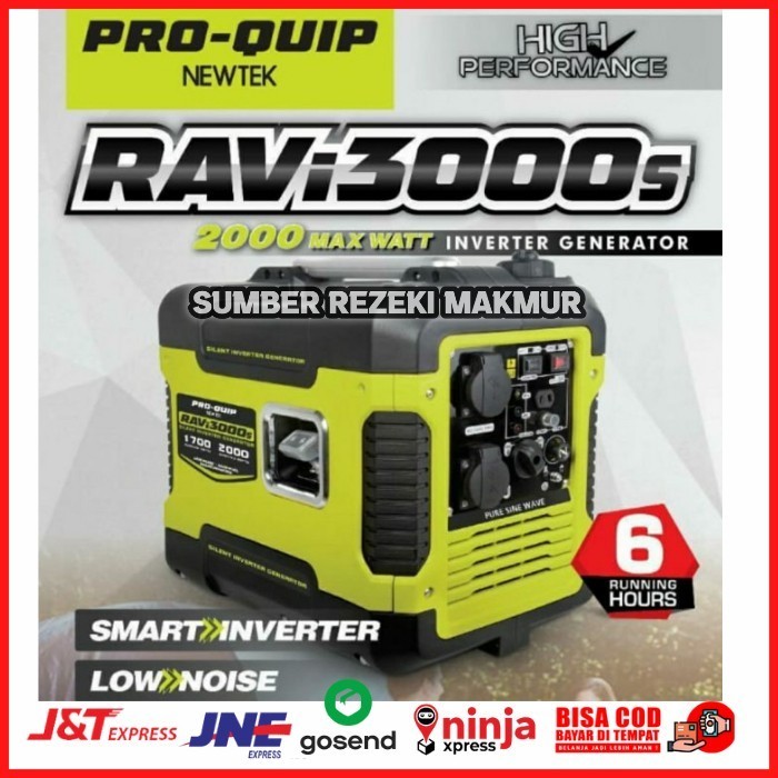 Mesin Genset Portable PROQUIP / Generator Listrik 2000 watt RAVi 3000S