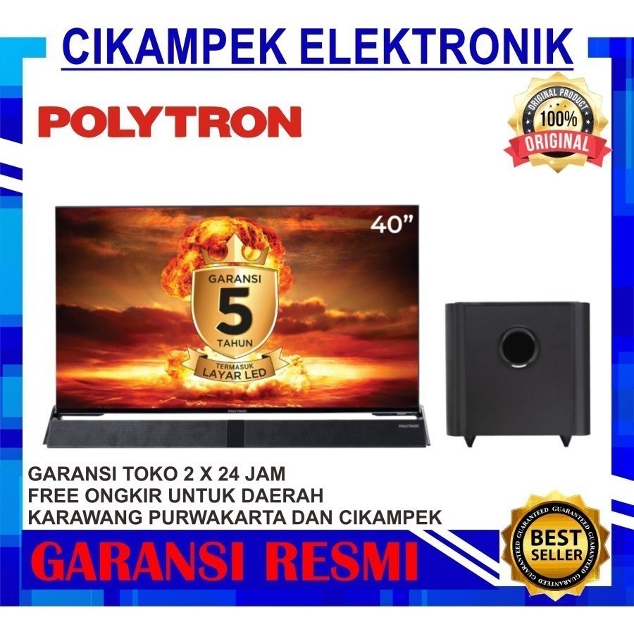 TV LED POLYTRON PLD 40BV8953 CINEMAX SOUNDBAR 40 INCH DIGITAL TV
