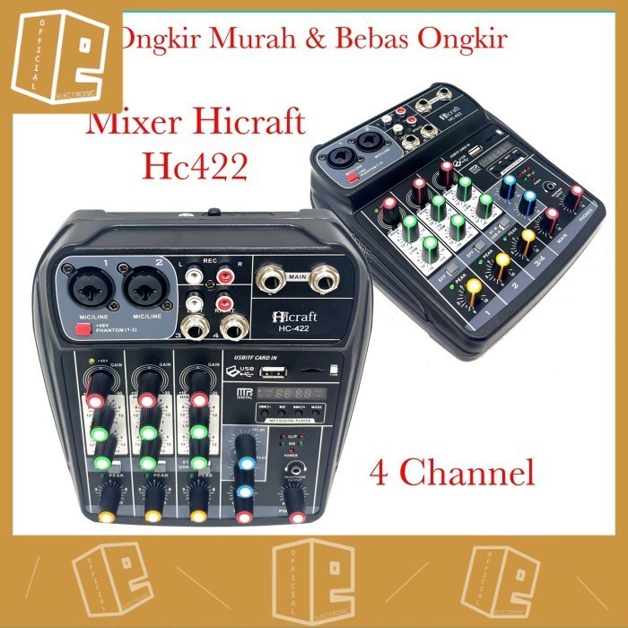 Mixing Mixer Audio hicraft 4 channel original 4 channel garansi