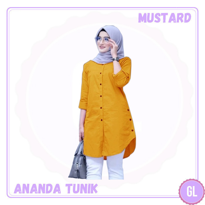 wnur3383_store_Best Seller ANANDA tunic/baju atasan tunik/baju tunik terbaru/baju muslim wanita - MU