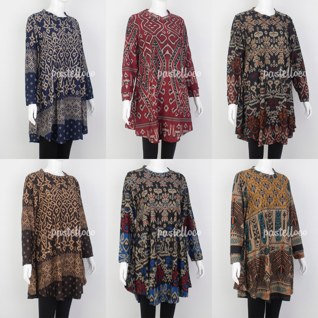 TUNIK JESS NAD PEREMPUAN BLOUSE WANITA/ BATIK NASIONAL / BATIK SERAGAM / BATIK MOTIF / DESAIN BARU A