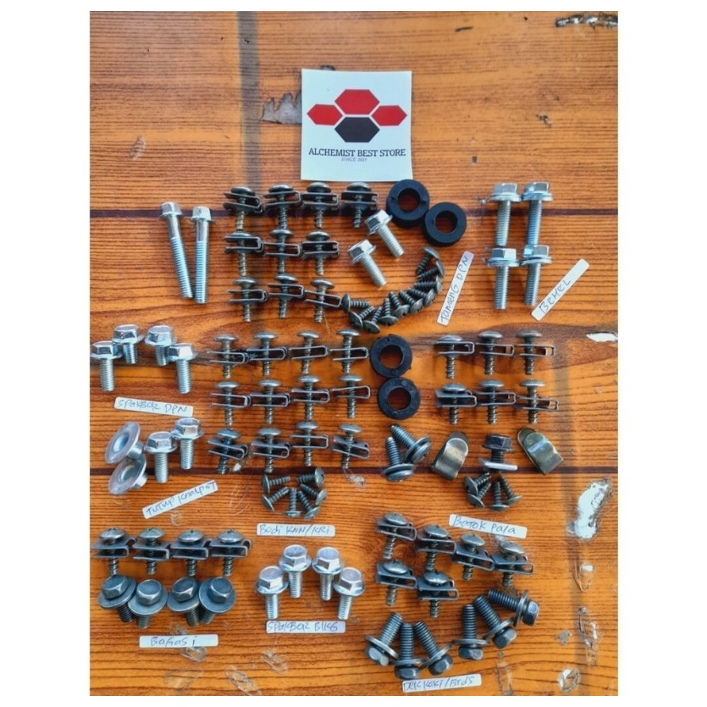 Baut Full Set Yamaha Fino Karbu/Baut Full Body Yamaha Fino karburator