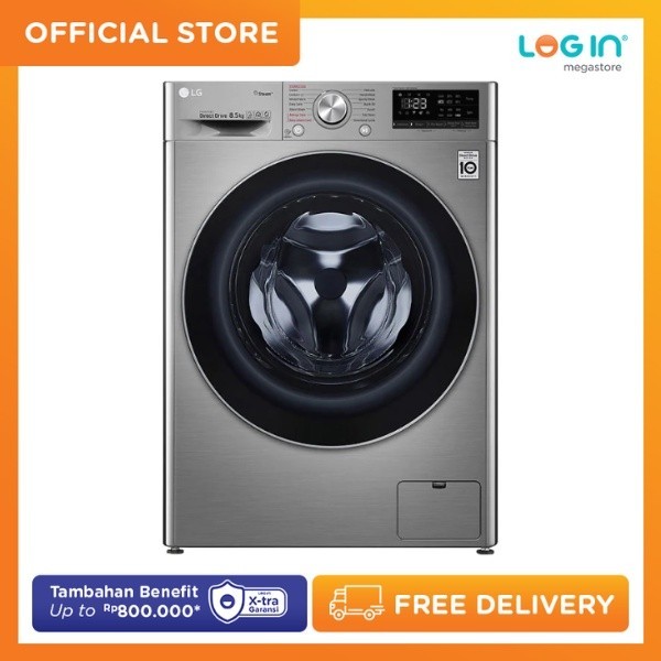 LG Mesin Cuci 1 Tabung Front Load FV1285S3VS Vivace 8.5 Kg