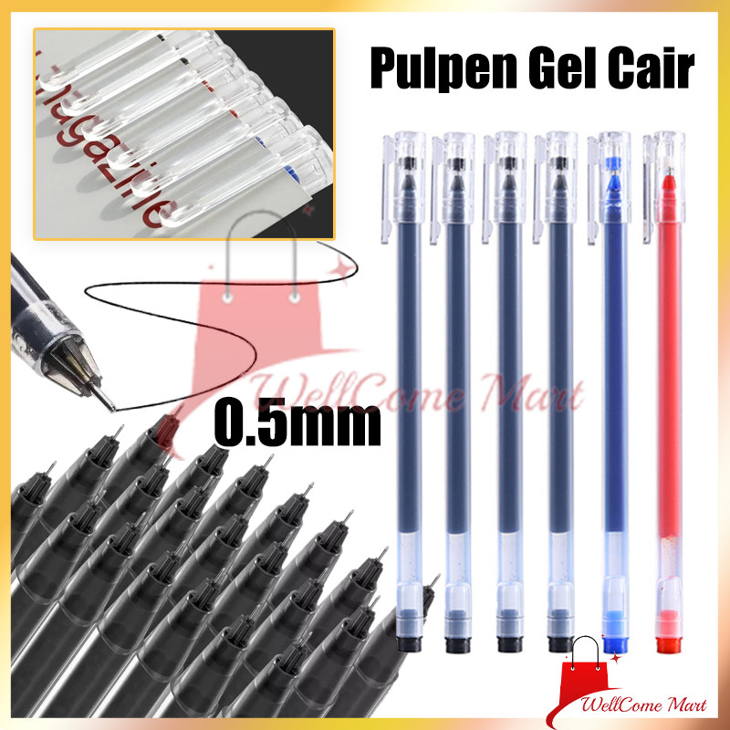 

Pena Transparant Pen Gel / Pulpen Gel Polos 0.5mm Pena Cair / Gel Pen Pulpen Gel 3 Warna 0.5mm 1 PCS