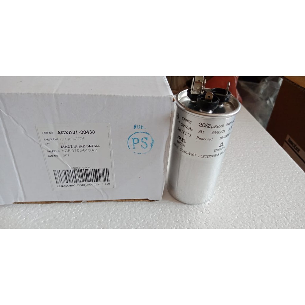 KAPASITOR AC- CAPASITOR AC OUTDOOR PANASONIC 20/2 UF440AC 20+2 UF440VAC