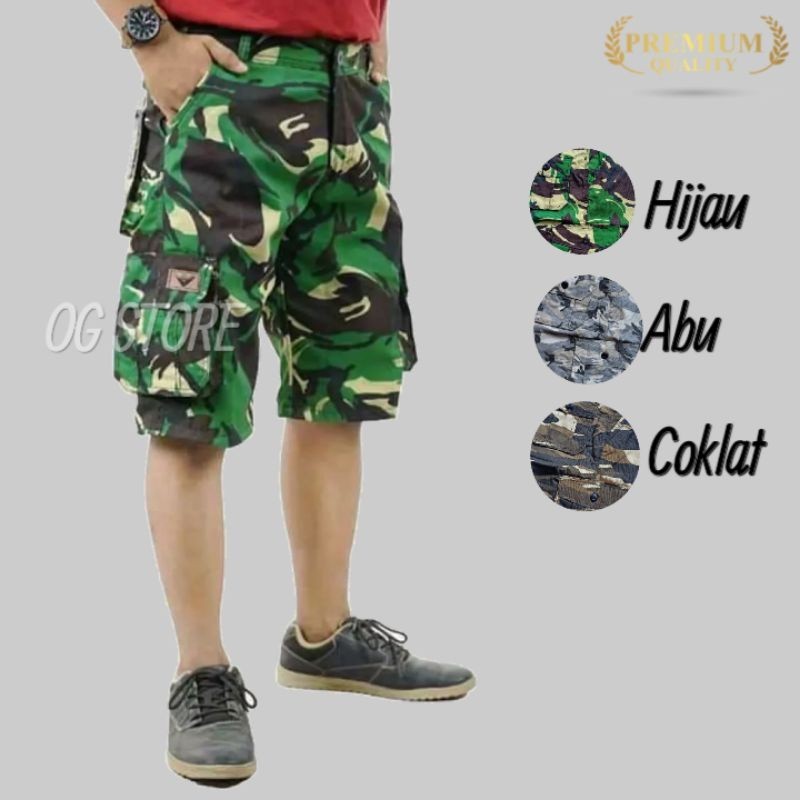 Celana Pendek Cargo Kempol Loreng Doreng Size 27-44 Jumbo Big Size Risa Shop27