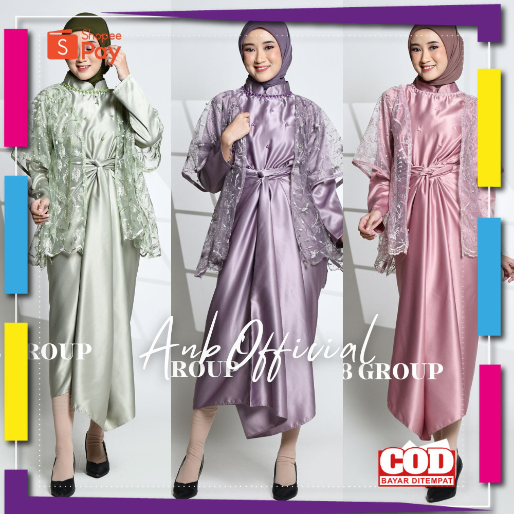 BAHAN ADEM HALUS TEBAL // NEW ARRIVAL - NAIRA DRESS KAFTAN IKAT PREMIUM LILIT MAXY 2 LOOK IN  1 MATE