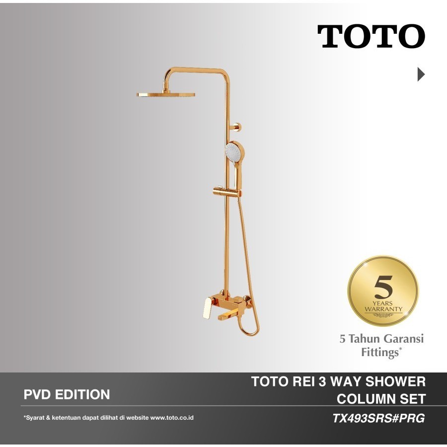 promo spesial TOTO ROSE GOLD Rei S Shower Column Set / Shower Tiang TX493SRS
