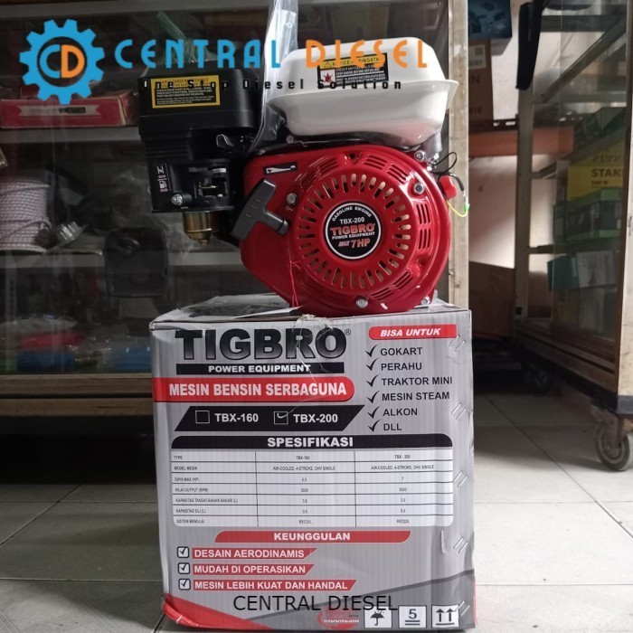 Mesin penggerak/ Gasoline engine Tigbro GX200 (engines)