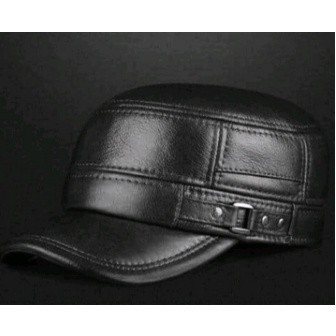 Topi Kulit Komando Ring Kulit Domba Asli -Topi Kulit Asli Pria Dewasa Model Ring - Topi kulit komand