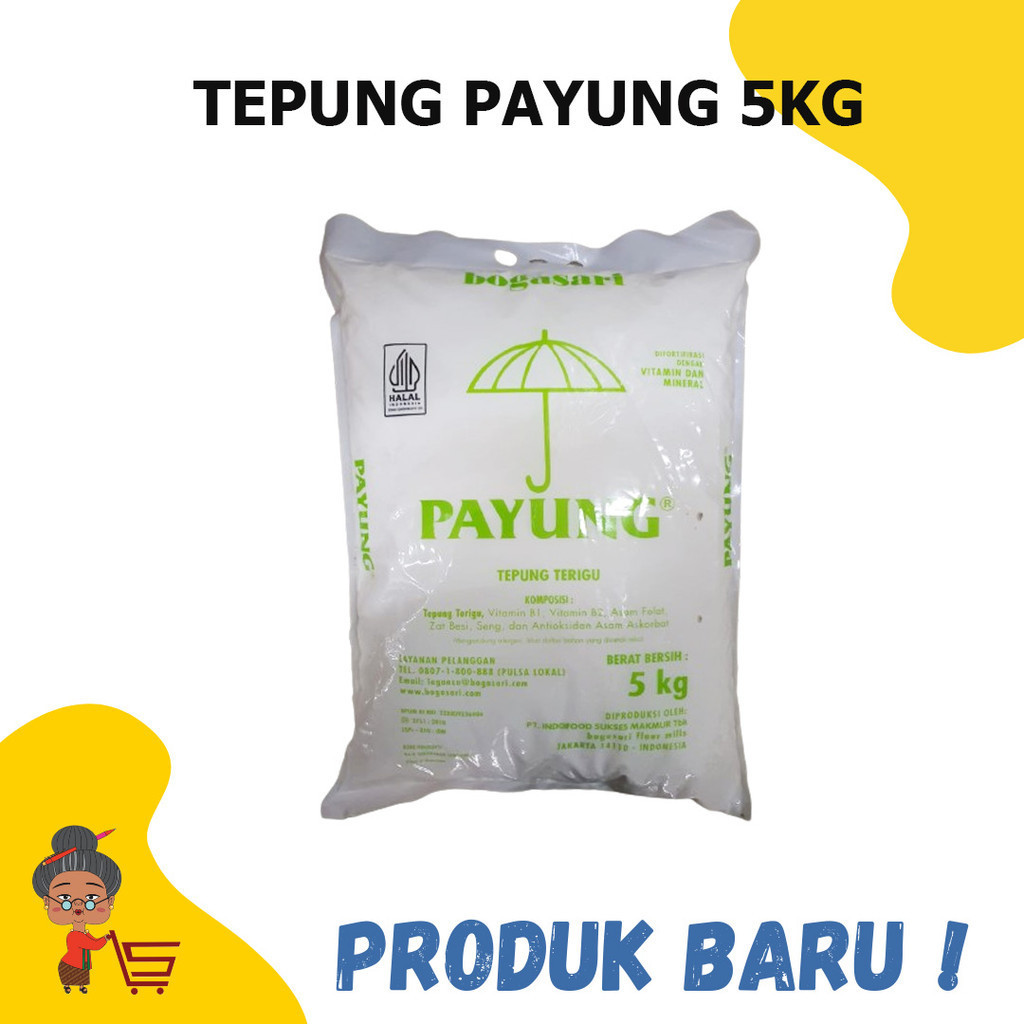 

TEPUNG PAYUNG / TEPUNG GORENGAN / TEPUNG PROTEIN RENDAH / TEPUNG PAYUNG 5KG