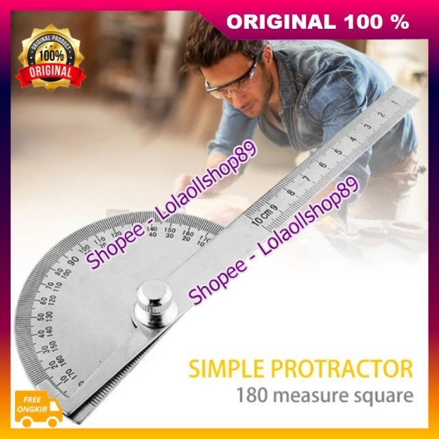 

BELI 1 GRATIS 1 Penggaris Busur 180° Stainless Steel Protractor Angle Ruler Penggaris Sudut Stainless Steel 100% ASLI ORIGINAL