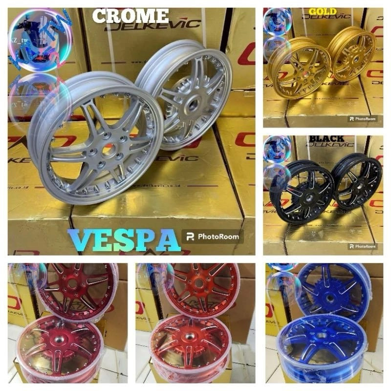 VELG VESPA DELKEVIC PELAK DELKEVIC DRAG SIX STAR VESPA LX S / SPRINT PRIMAVERA RING 12