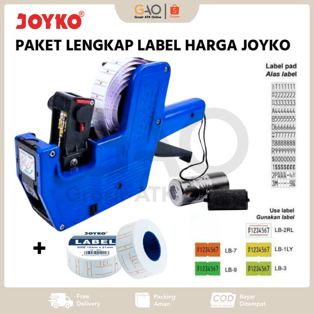 

Labeller Paket Lengkap Joyko Paket Murah Alat Label + Kertas Label Harga Joyko