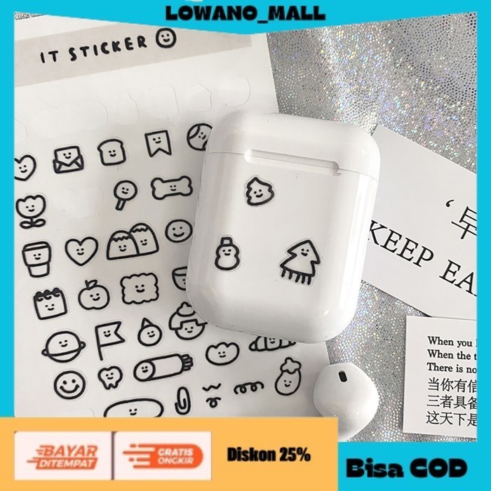 

[[LOWANOMALL6]] TERLARIS Doodle Stickers Korean Style Cute Waterproof Tahan Air GREY COD