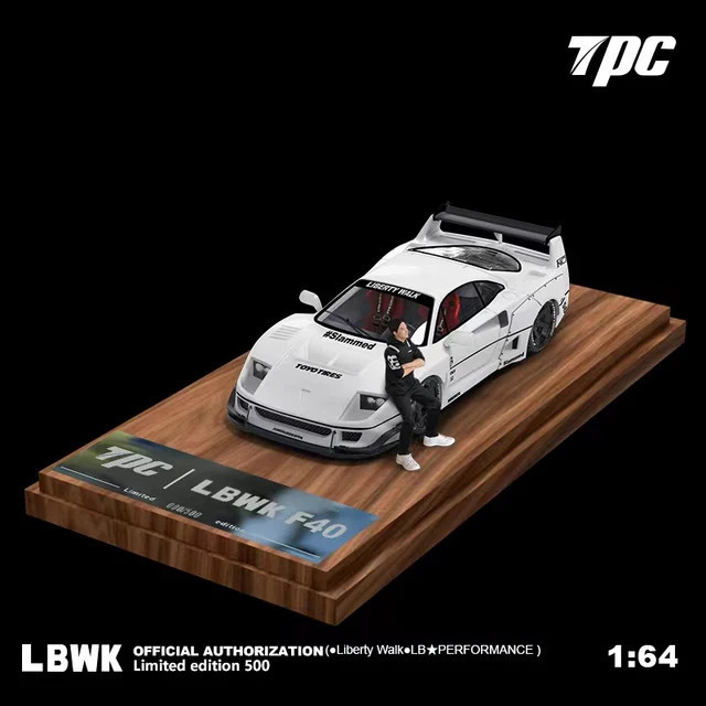 TPC Ferrari LBWK F40 White Limited Edition Wood Base